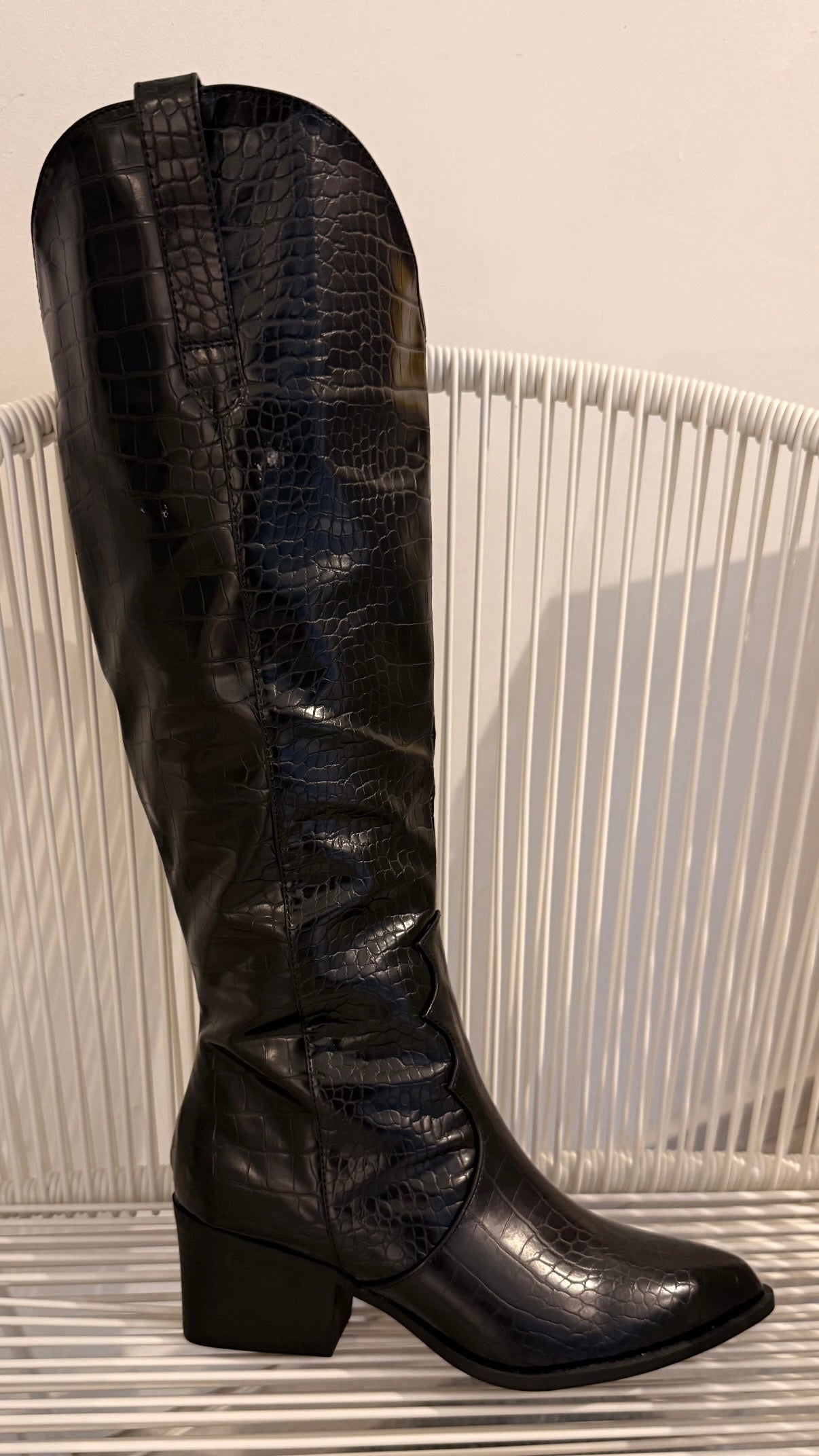 MAXI CROCO COWBOY BOOTS OLIVIA