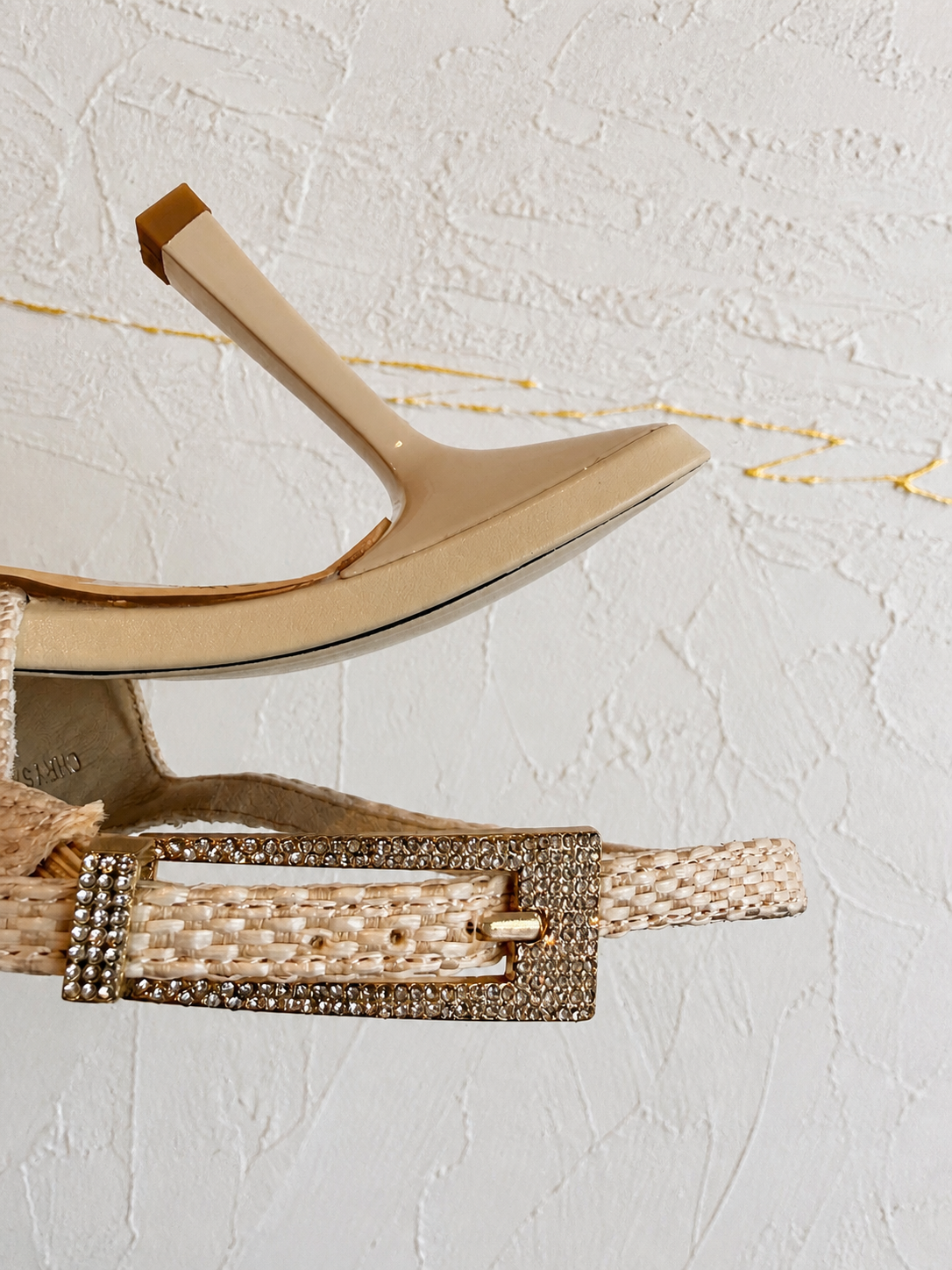 PUMP HEELS RAFFIA NATURAL