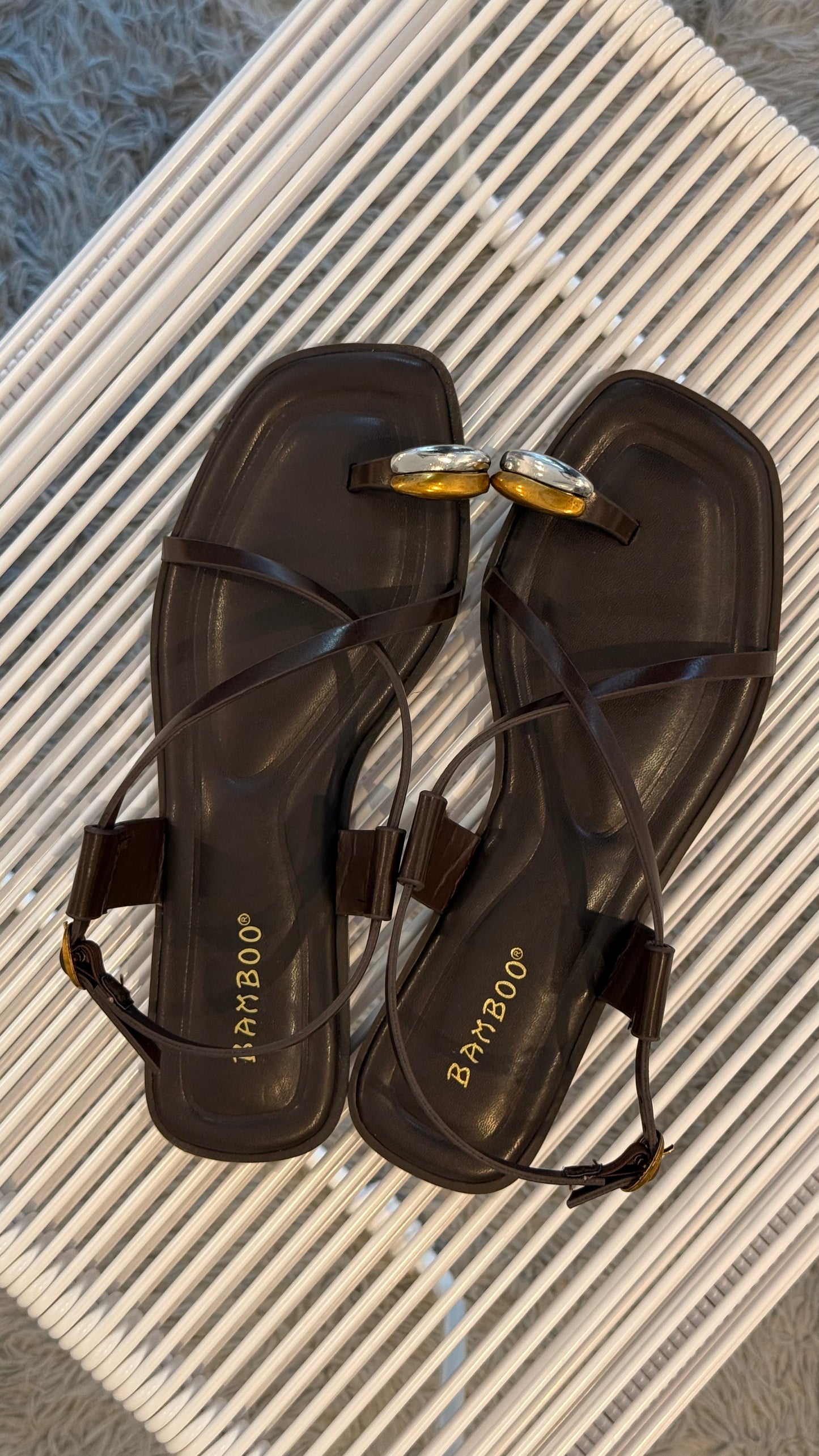 HUARACHES DOBLE ANILLO CHOCOLATE