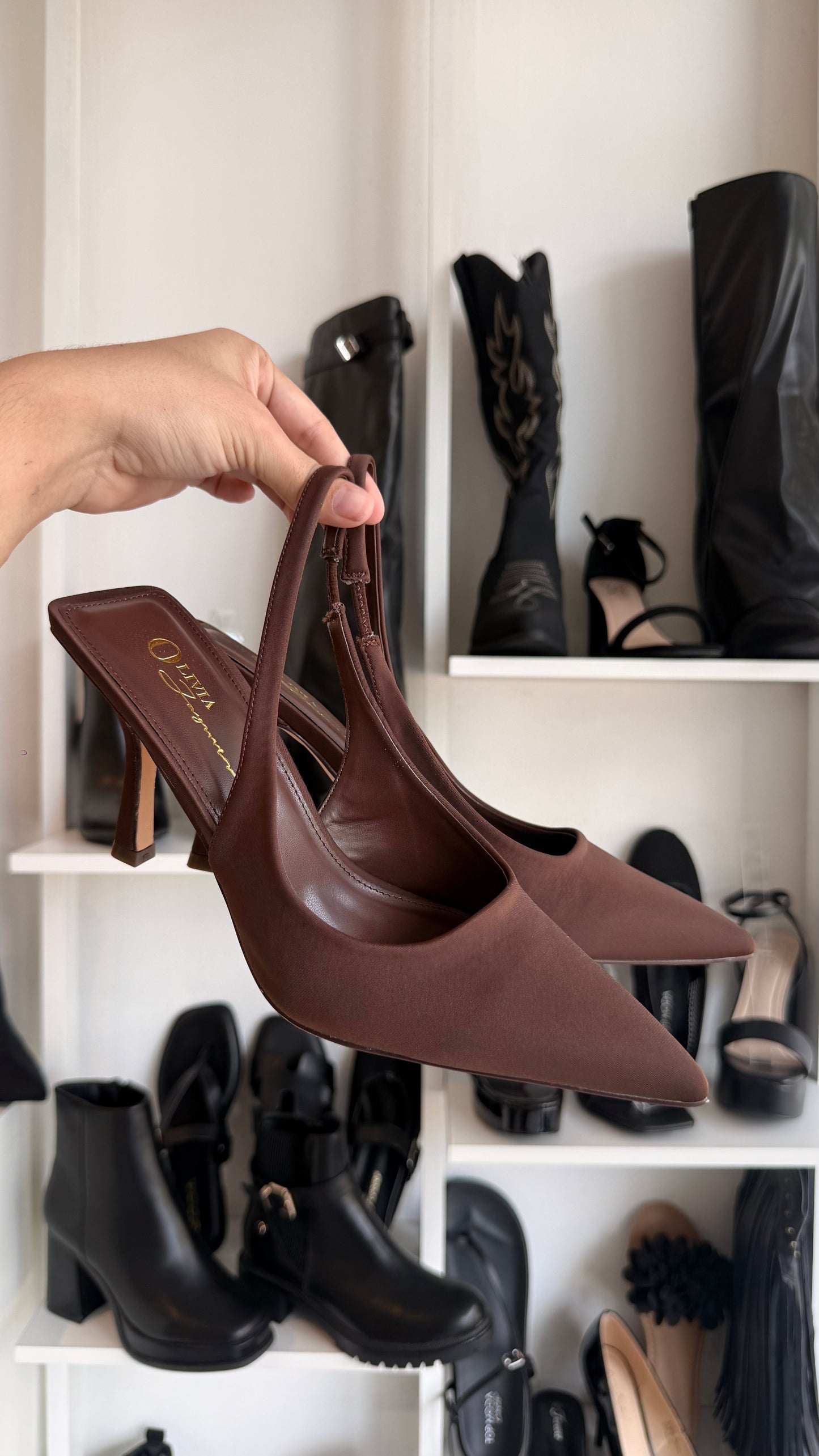 PUMP HEELS CHOCOLATE