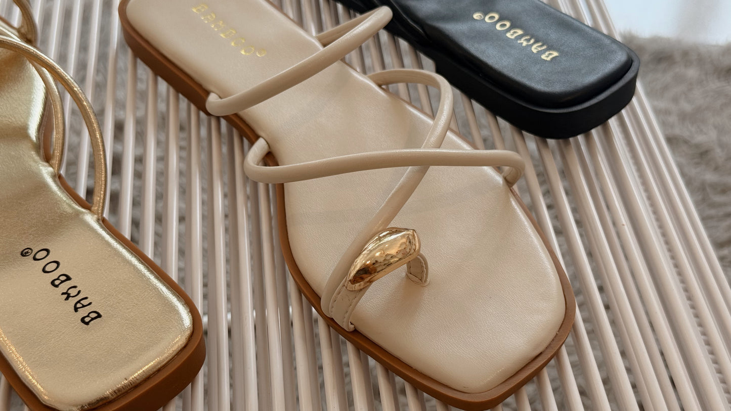SANDALIAS ANILLO LATTE