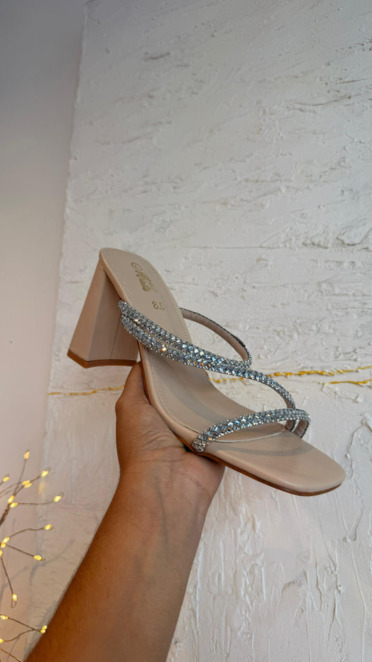 BLOCK HEELS NUDECON BRILLITOS MATTA SHOES