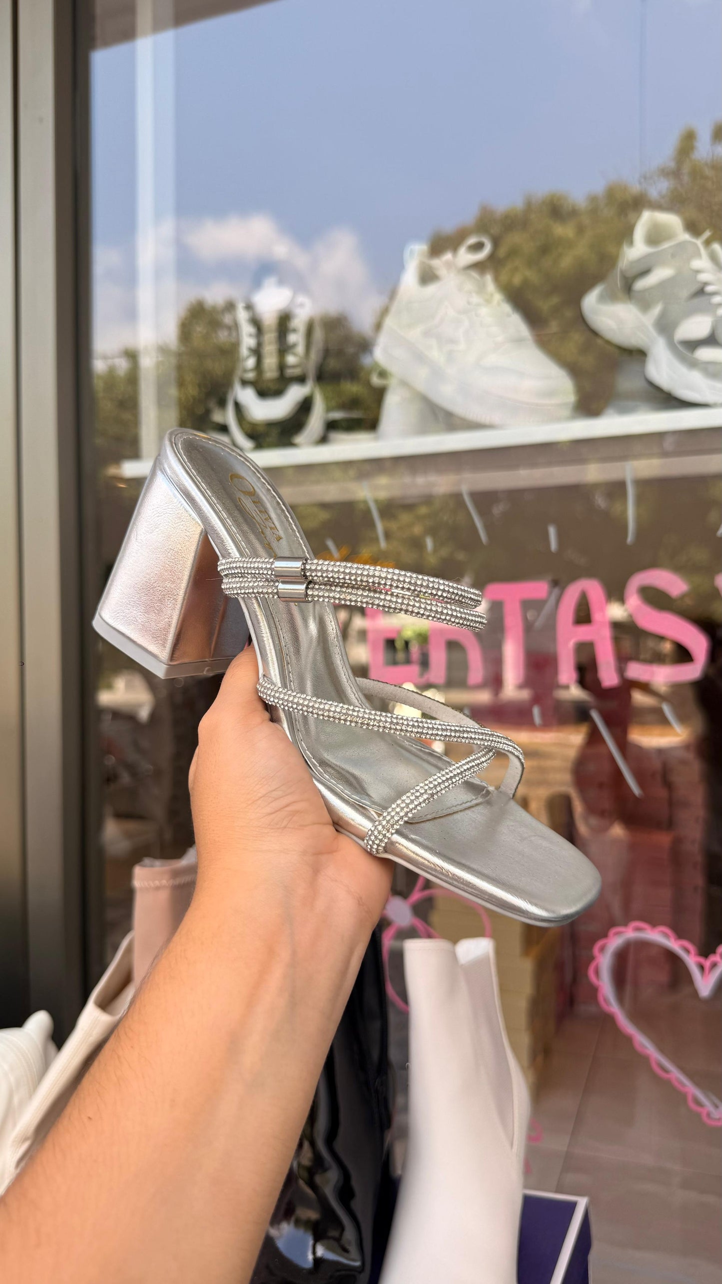 BLOCK HEELS PLATA OLIVIA