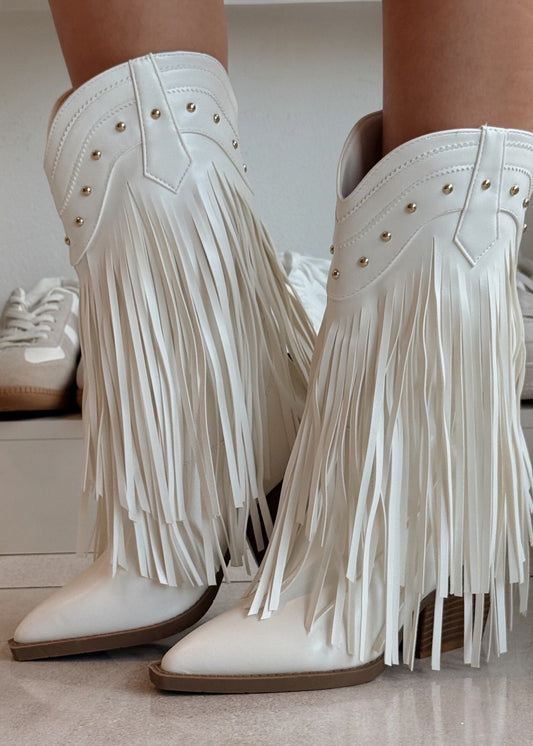 COWBOY BOOTS BLANCAS DE BARBITAS