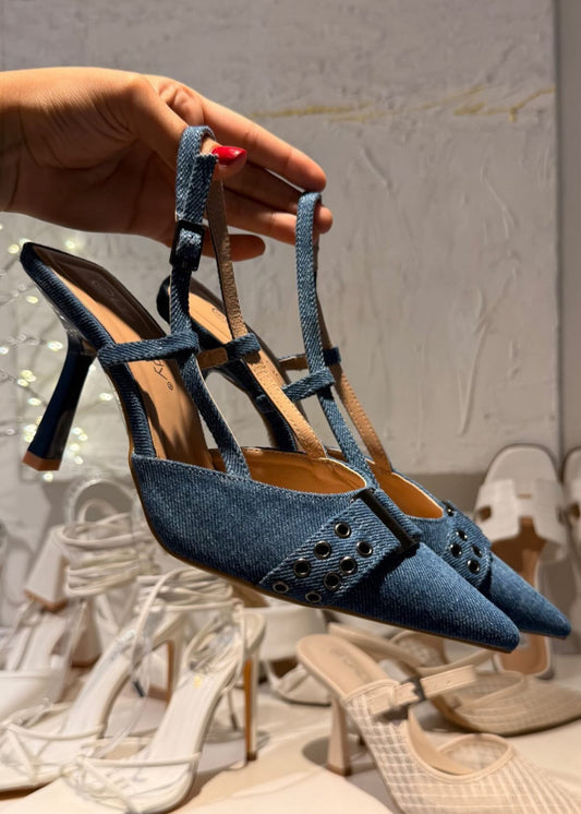 PUMP HEELS DENIM
