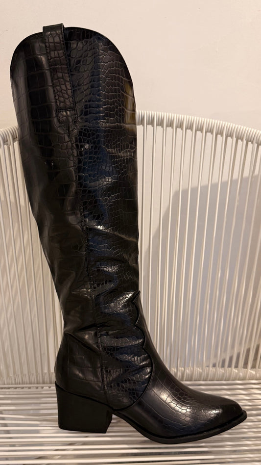 CROCO COWBOY BOOTS OLIVIA