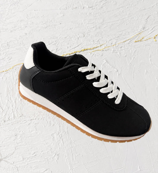 SNEAKERS GAMUZA NEGRO