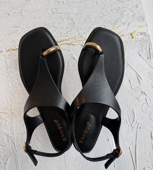 THONG SANDALS ANILLO BAMBOO NEGRO