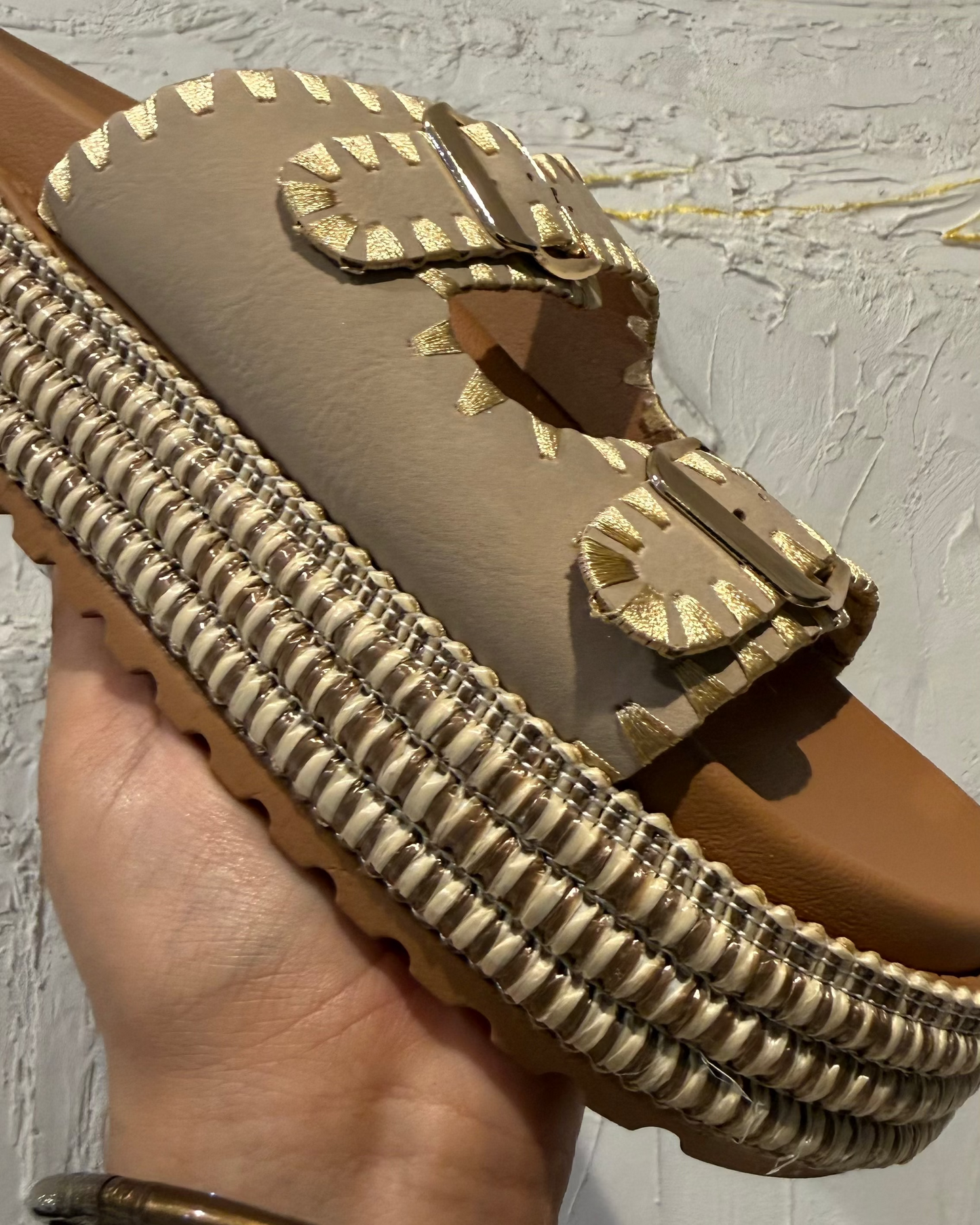 SANDALIAS CHUNKY TEJIDAS NUDE