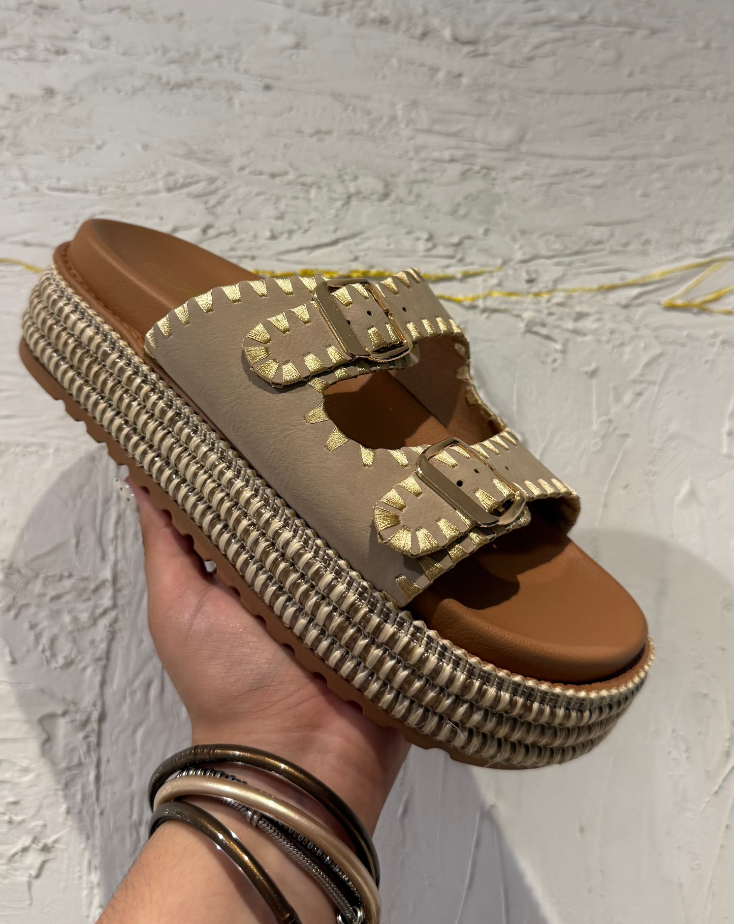 SANDALIAS CHUNKY TEJIDAS NUDE