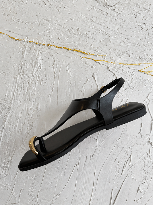 THONG SANDALS ANILLO BAMBOO NEGRO