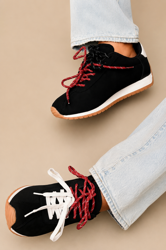 SNEAKERS GAMUZA NEGRO