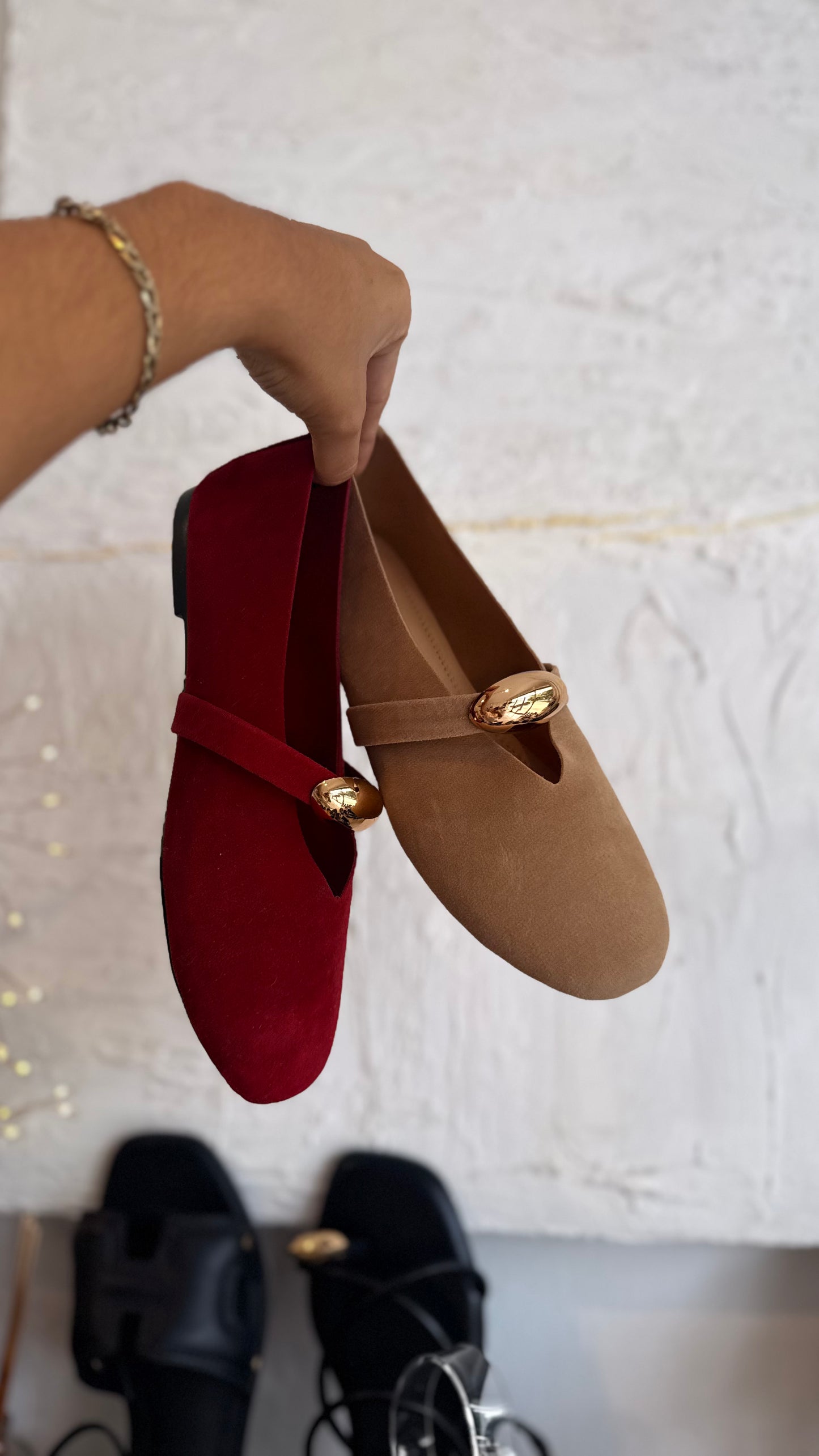 FLATS DETALLE DORADO BEIGE