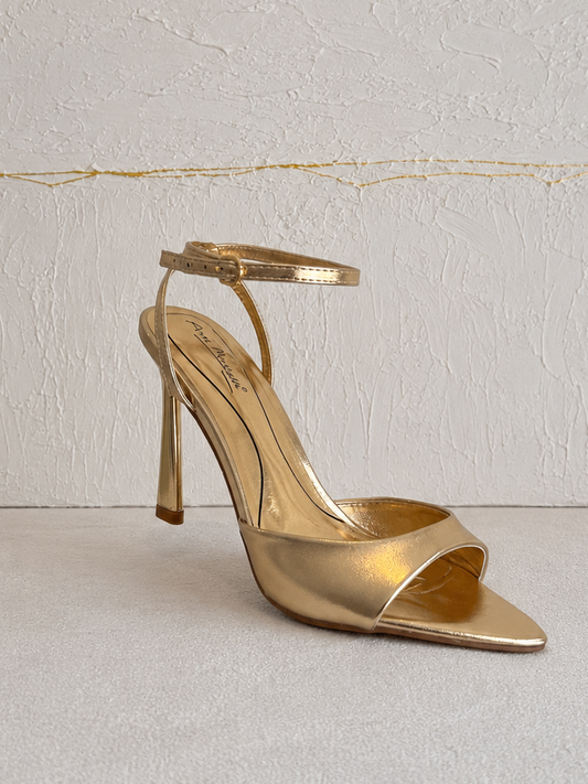 HEELS PUNTA PICO PULSERA DORADO