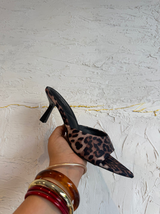 KITTEN HEELS ANIMAL PRINT