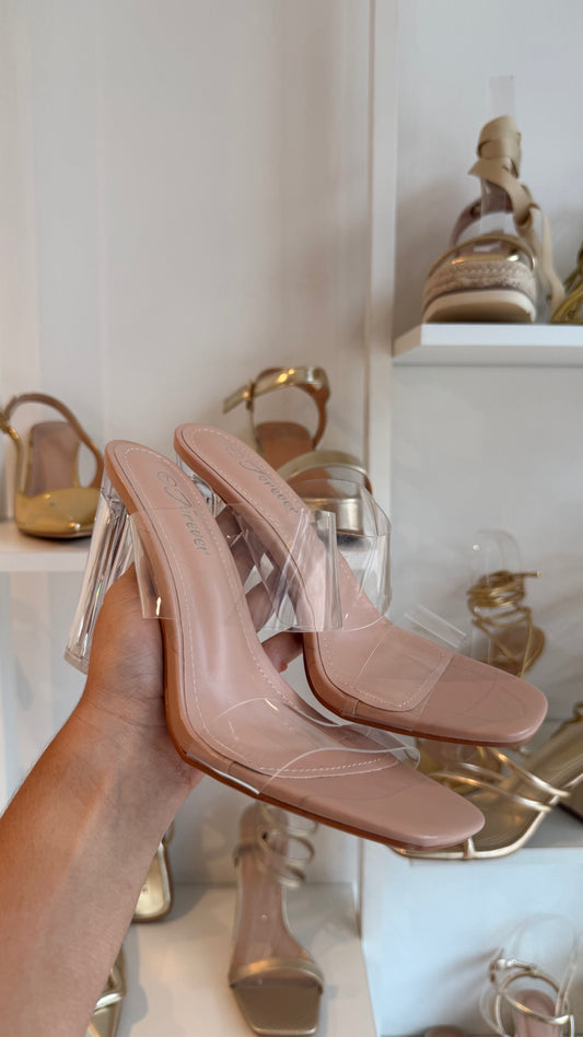 BLOCK HEELS TRANSPARENTES NUDE FOREVER