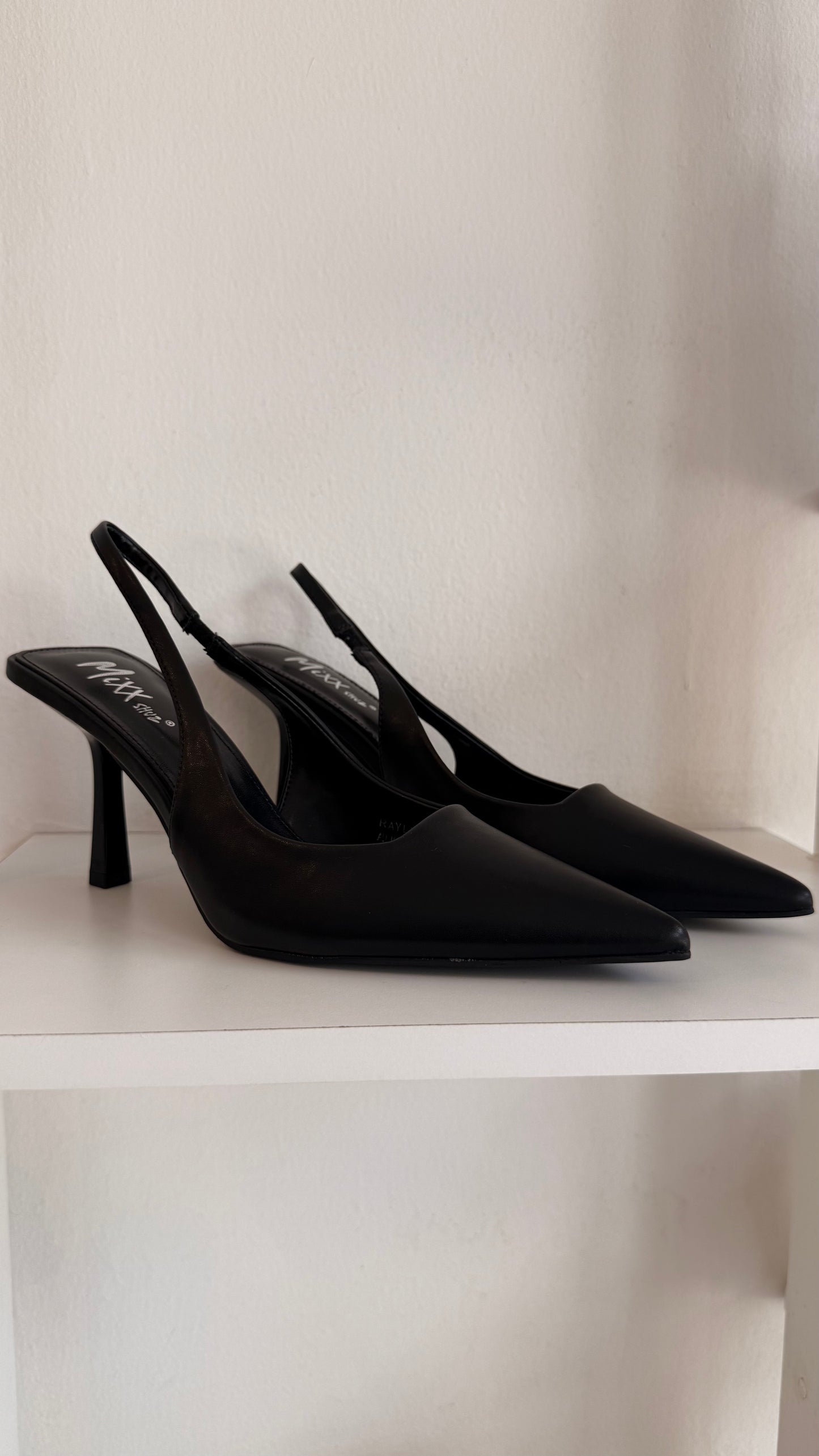 PUMP HEELS NEGRO MATE