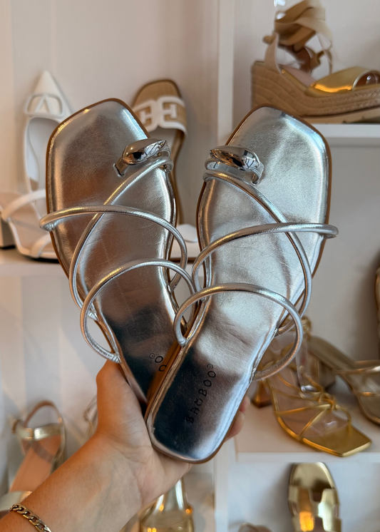 SANDALIAS ANILLO PLATA