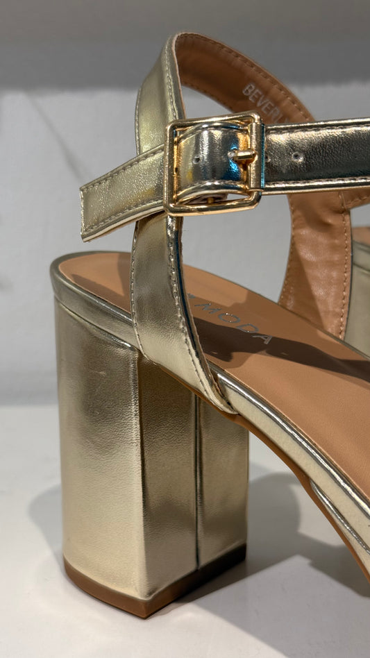 PLATAFORMAS DORADAS TOP MODA