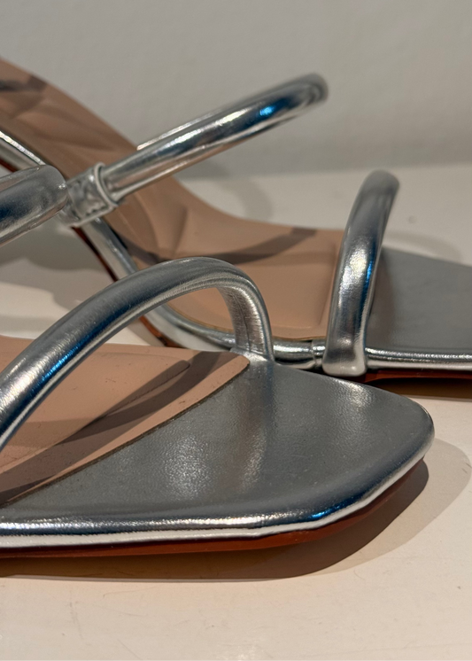 BLOCK HEELS PLATA PULSERA BERNESS