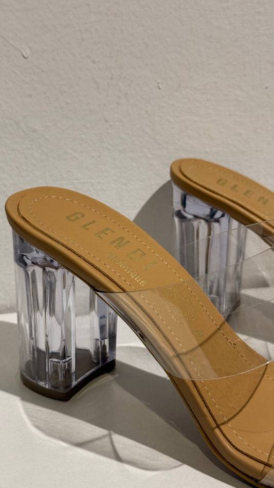 BLOCK HEELS TRANSPARENTES NUDE GLENDI