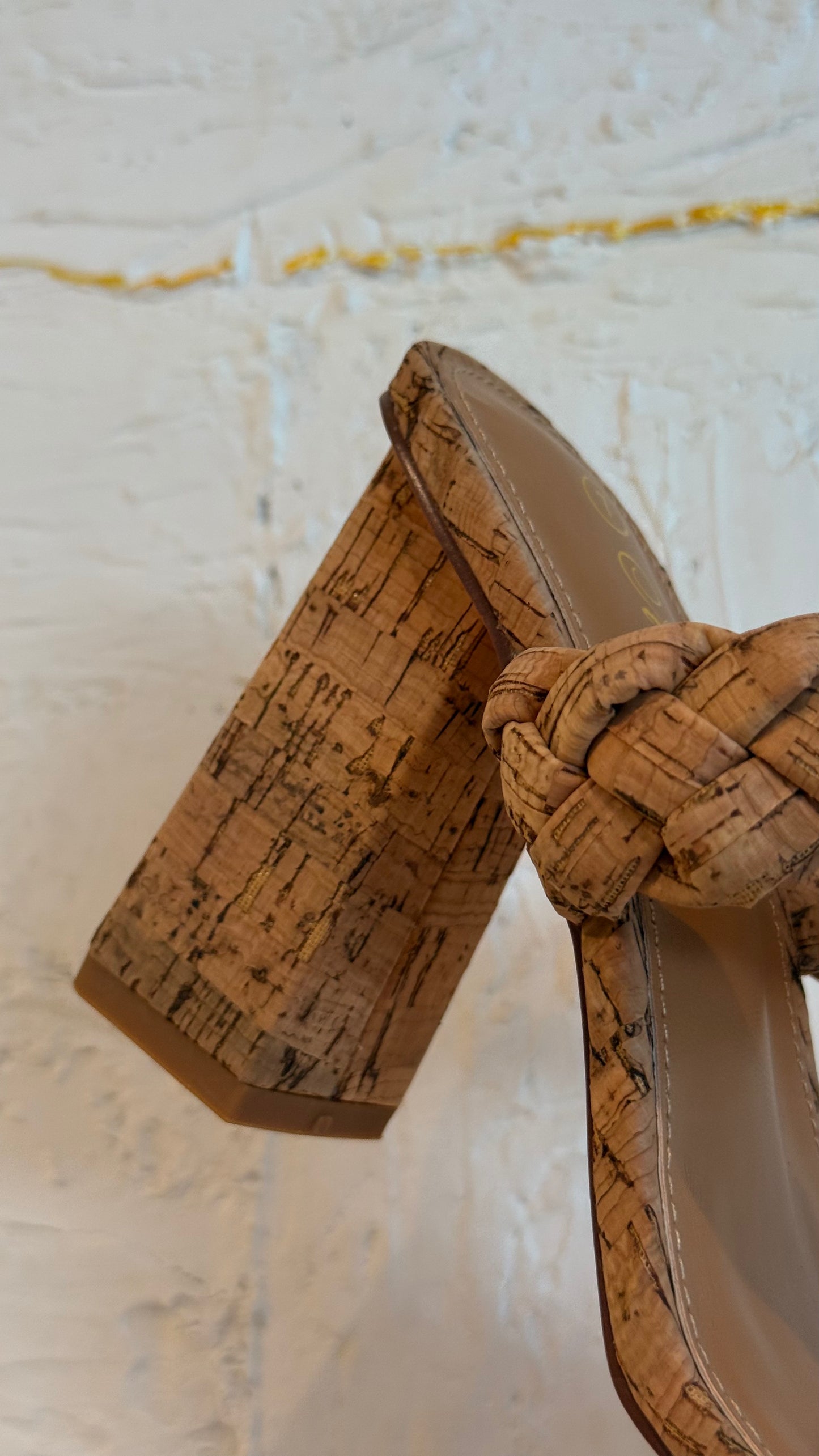 BLOCK HEELS TRENZADOS CORCHO
