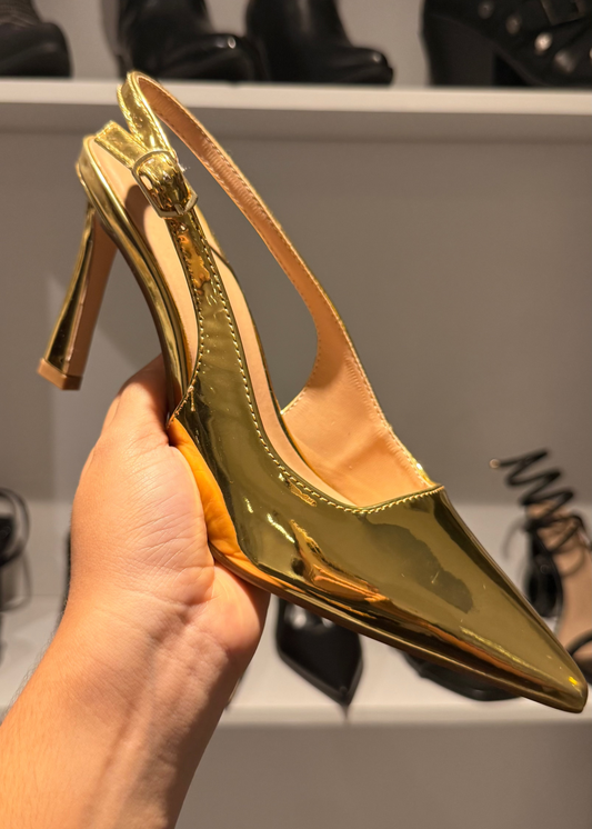 PUMP HEELS ORO METÁLICO