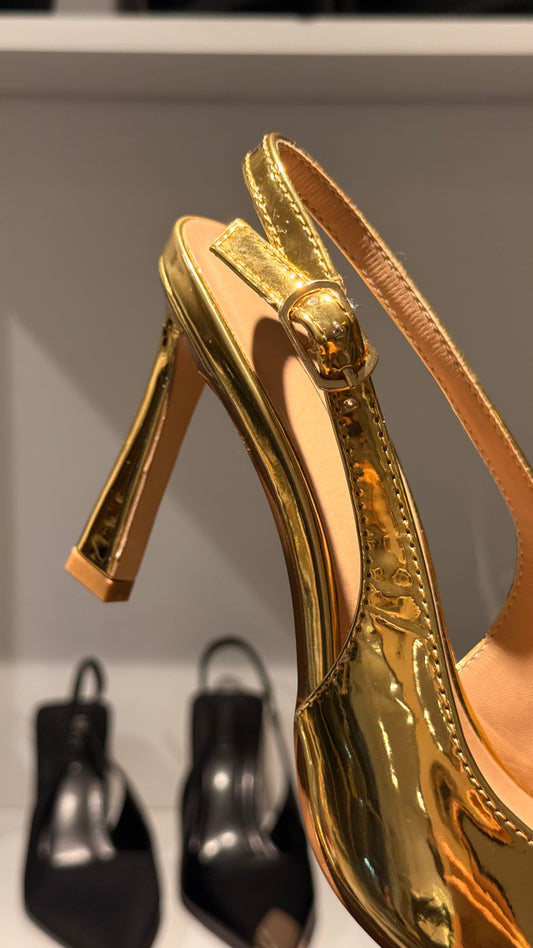 PUMP HEELS ORO METÁLICO