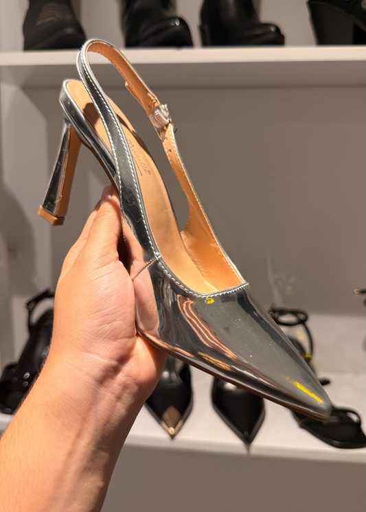 PUMP HEELS PLATA METÁLICO
