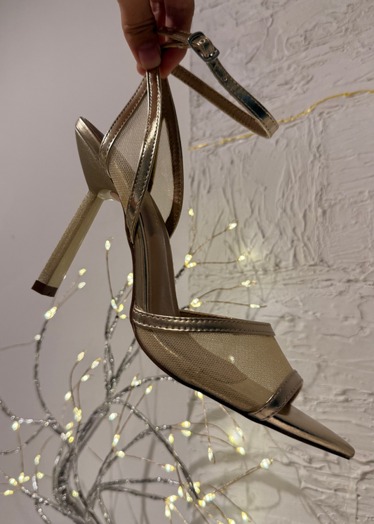 HEELS DORADOS MESH