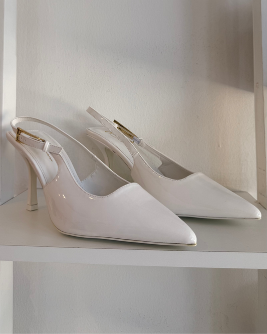 PUMP HEELS BLANCOS CHAROL OLIVIA