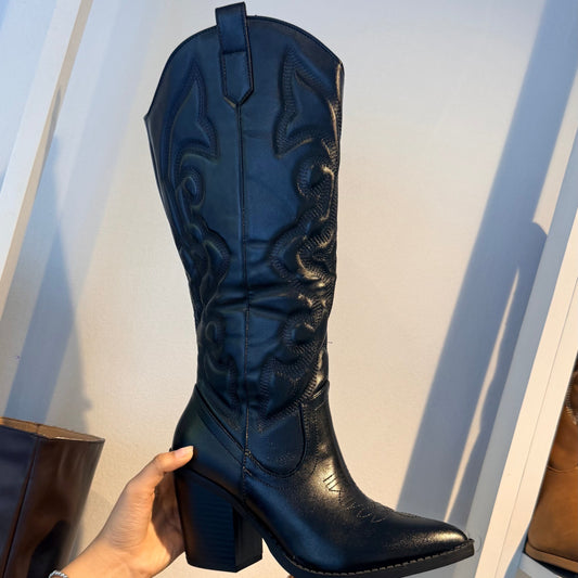 COWBOY BOOTS NEGRO DE TACÓN BERNESS