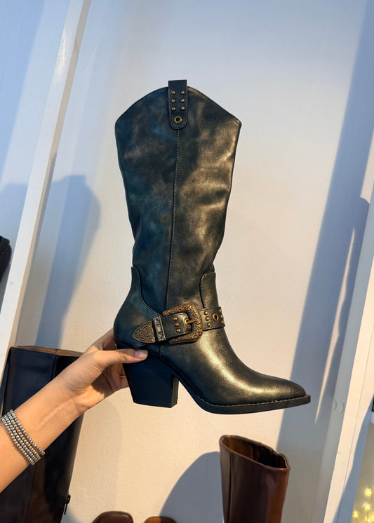 COWBOY BOOTS CON HEBILLA NEGRO