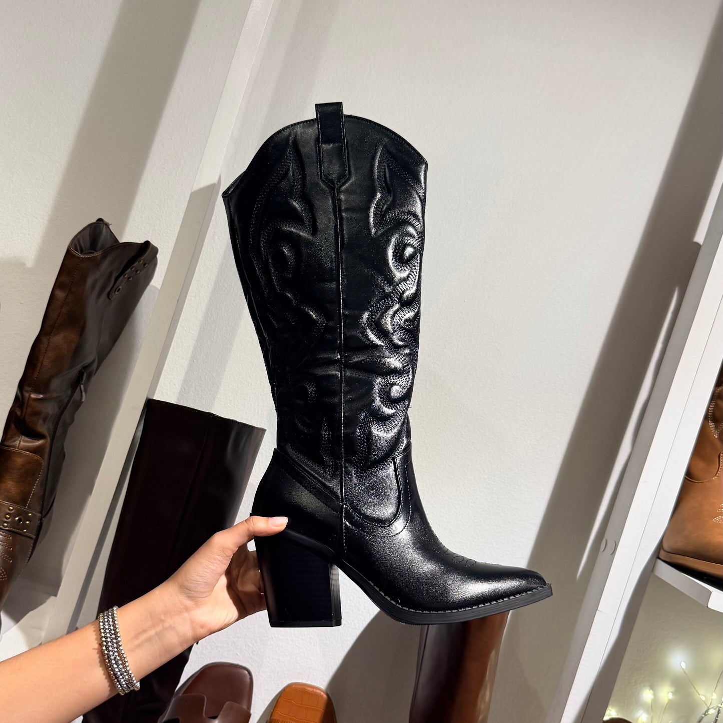 COWBOY BOOTS NEGRO DE TACÓN BERNESS