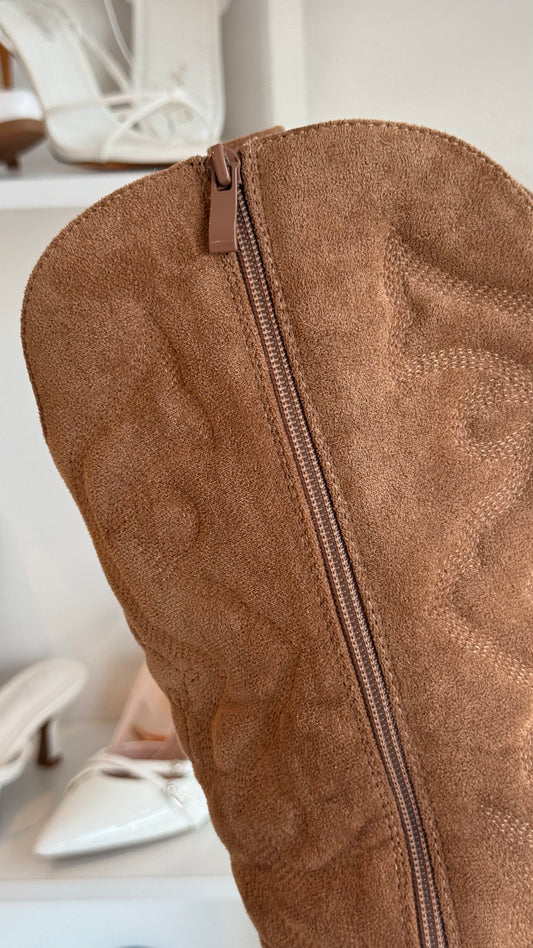 COWBOY BOOTS CAFÉ DE GAMUZA TOP MODA