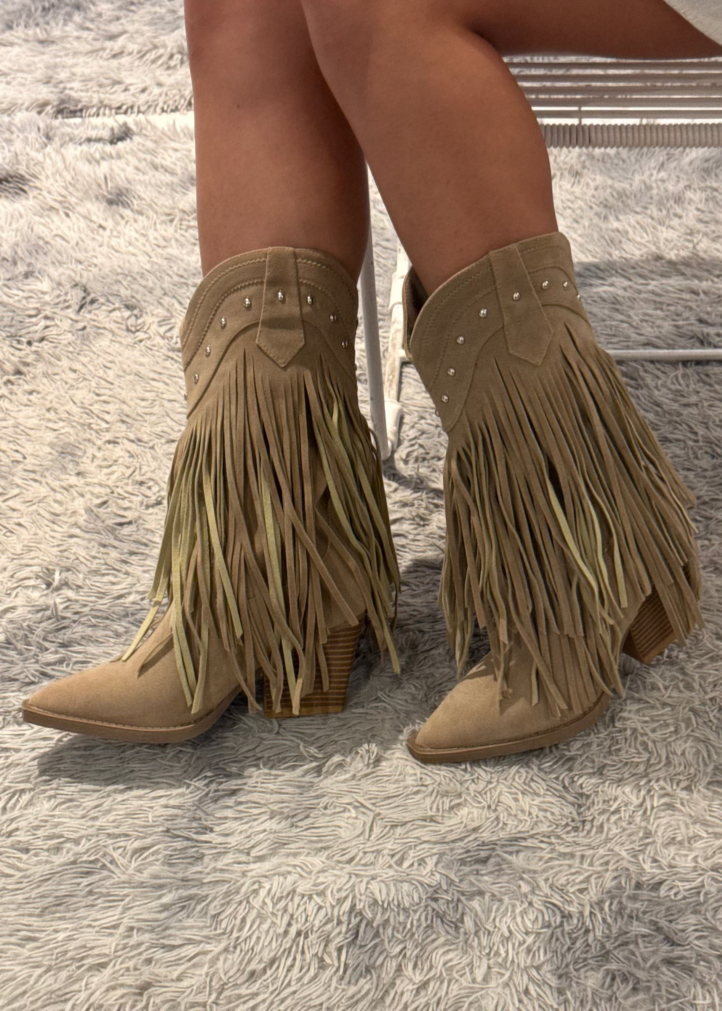 COWBOY BOOTS BEIGE DE BARBITAS