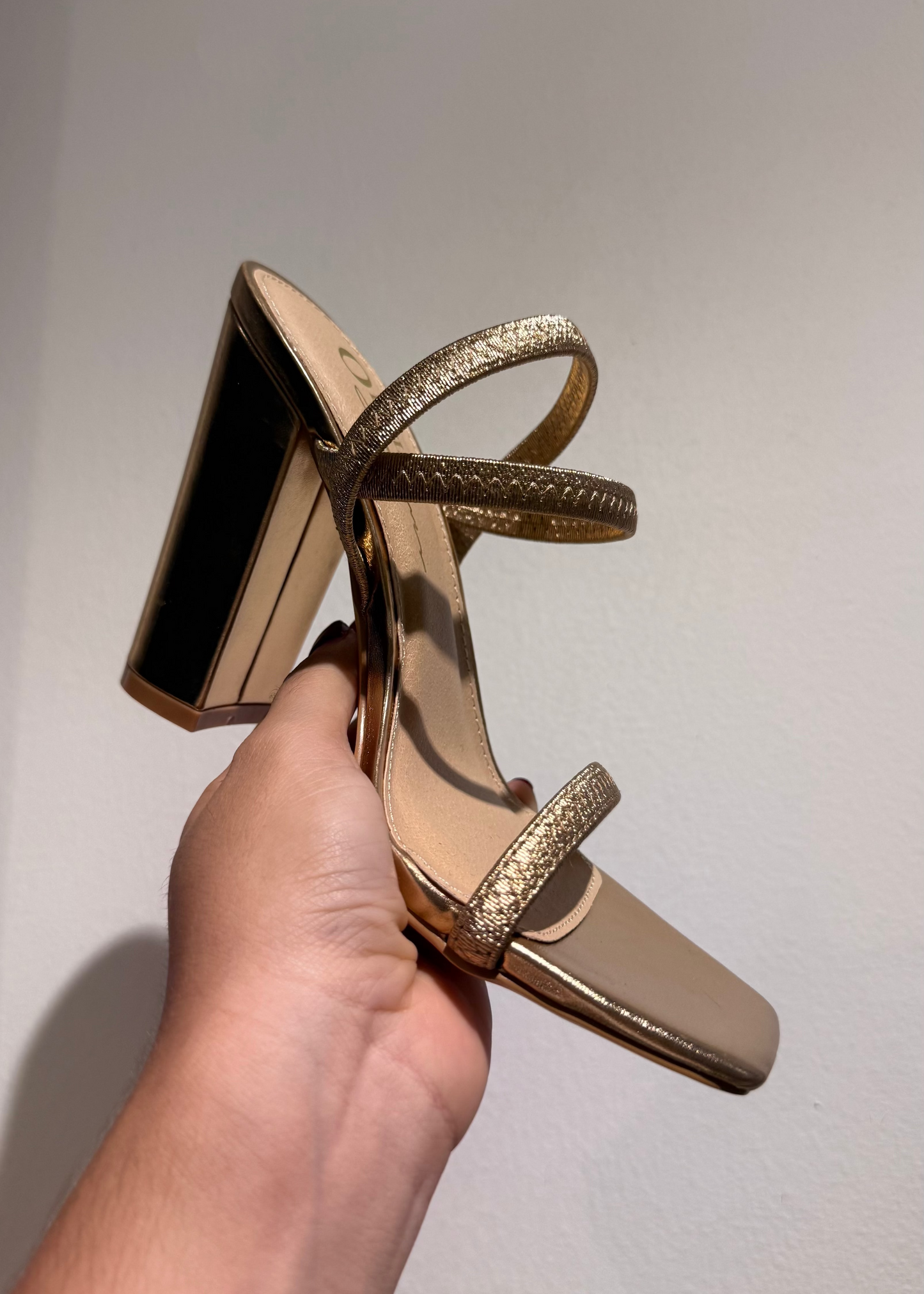 BLOCK HEELS RESORTE ROSE GOLD