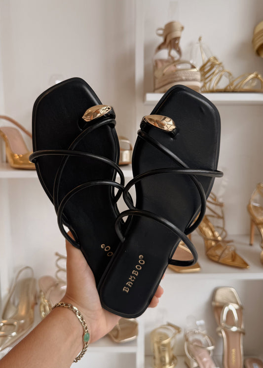 SANDALIAS ANILLO NEGRO