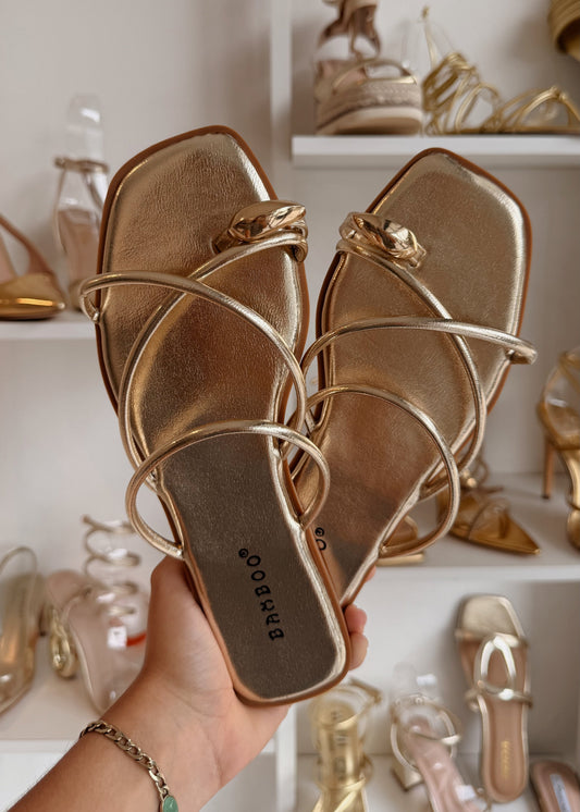 SANDALIAS ANILLO DORADO