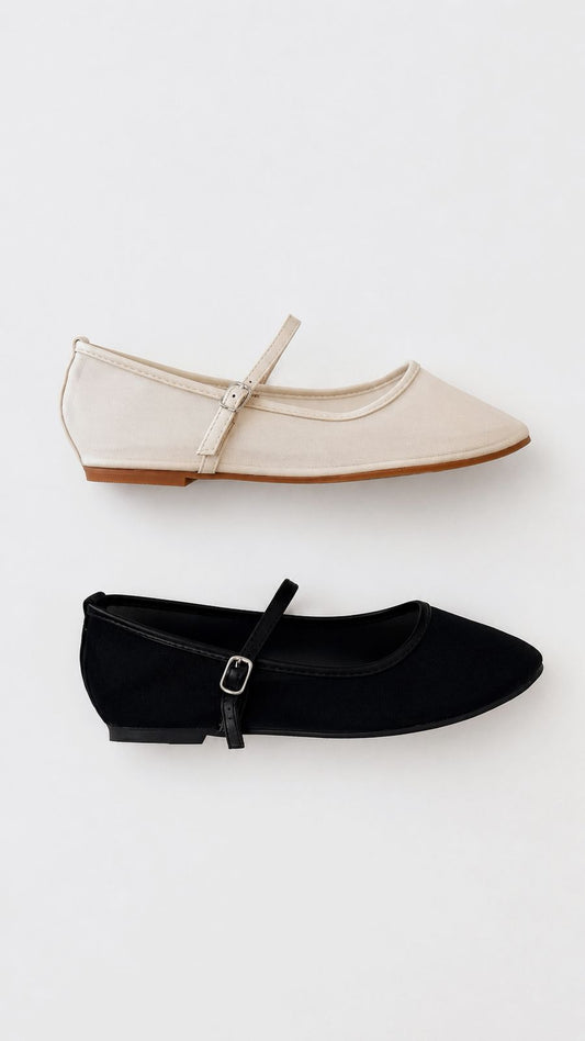 FLATS MESH TOP MODA IVORY