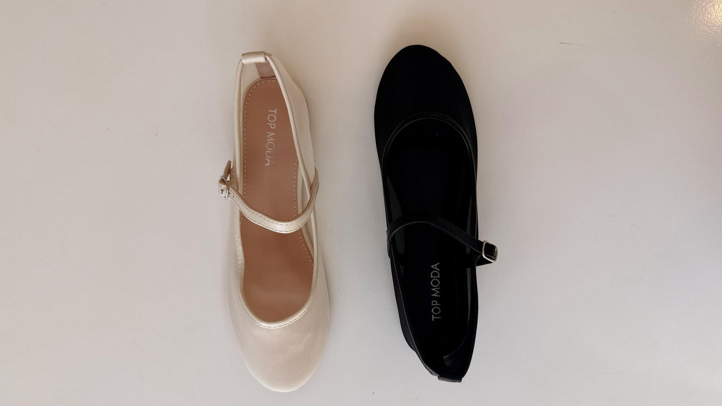 FLATS MESH TOP MODA NEGRO