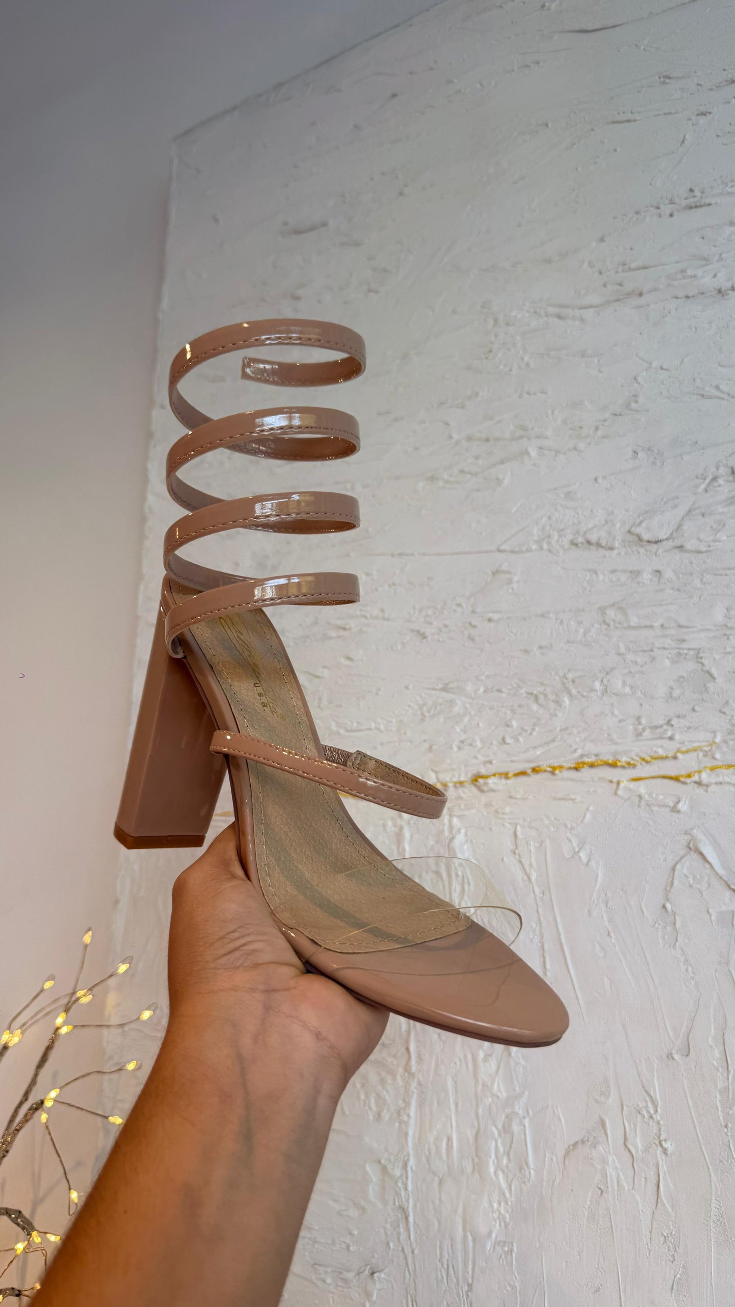 BLOCK HEELS NUDE ESPIRAL