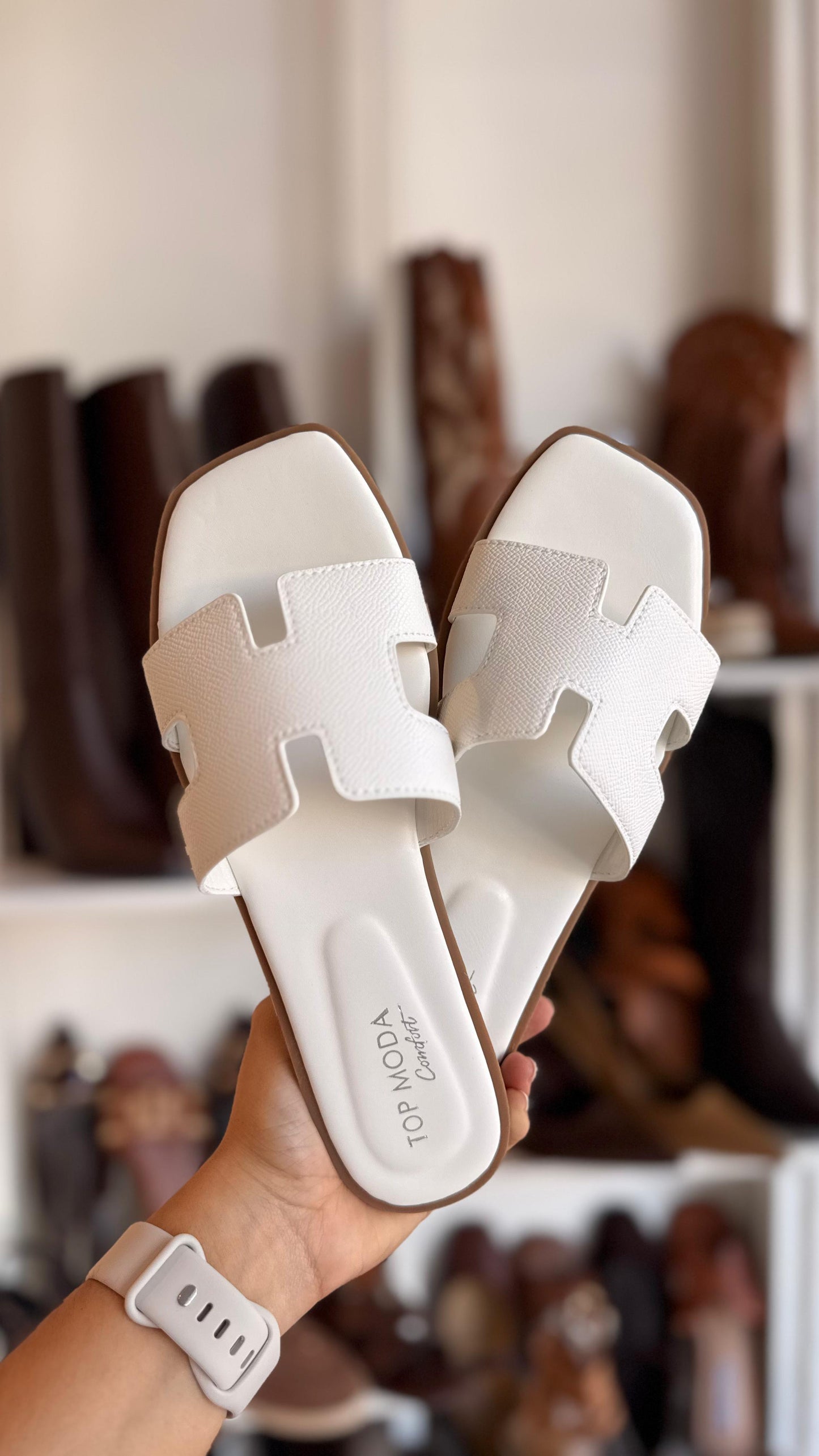 DUPE HERMES TOP MODA BLANCO