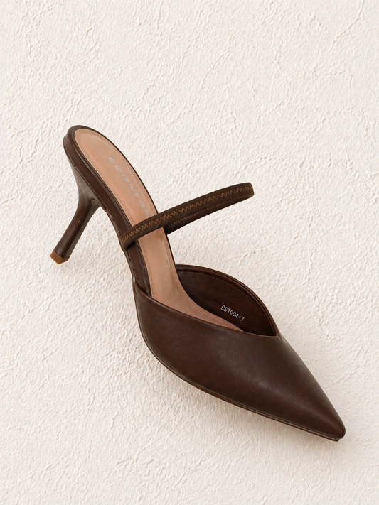 PUMP HEELS RESORTE CHOCOLATE