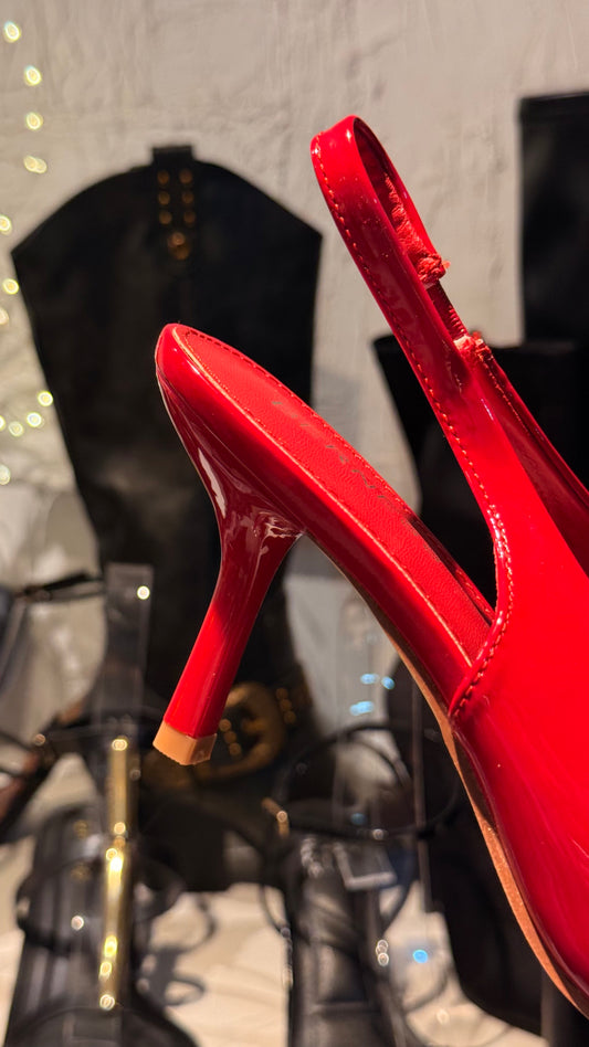 PUMP HEELS ROJOS DE MOÑITO CHAROL