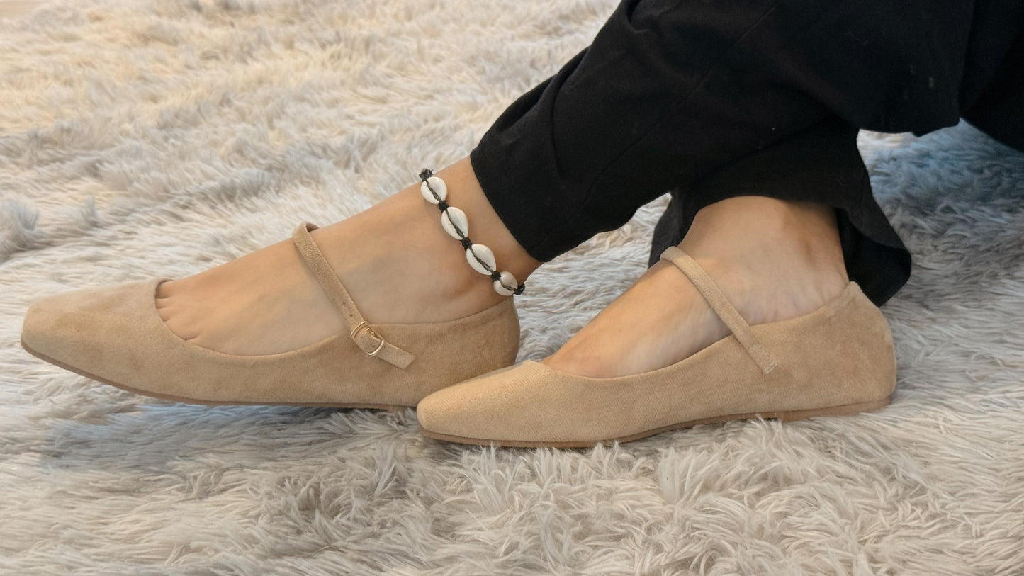 FLATS GAMUZA NUDE