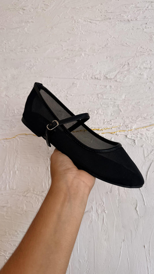 FLATS MESH TOP MODA NEGRO