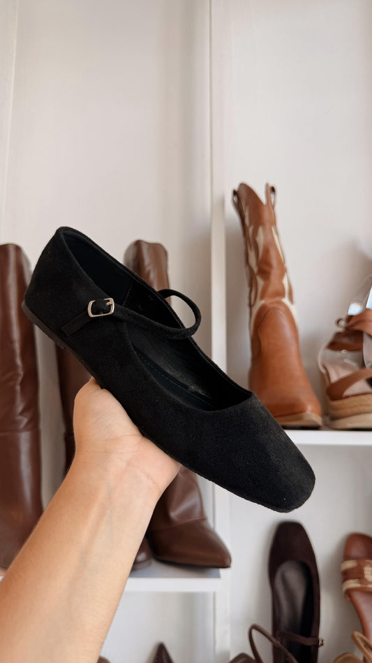 FLATS GAMUZA NEGRO