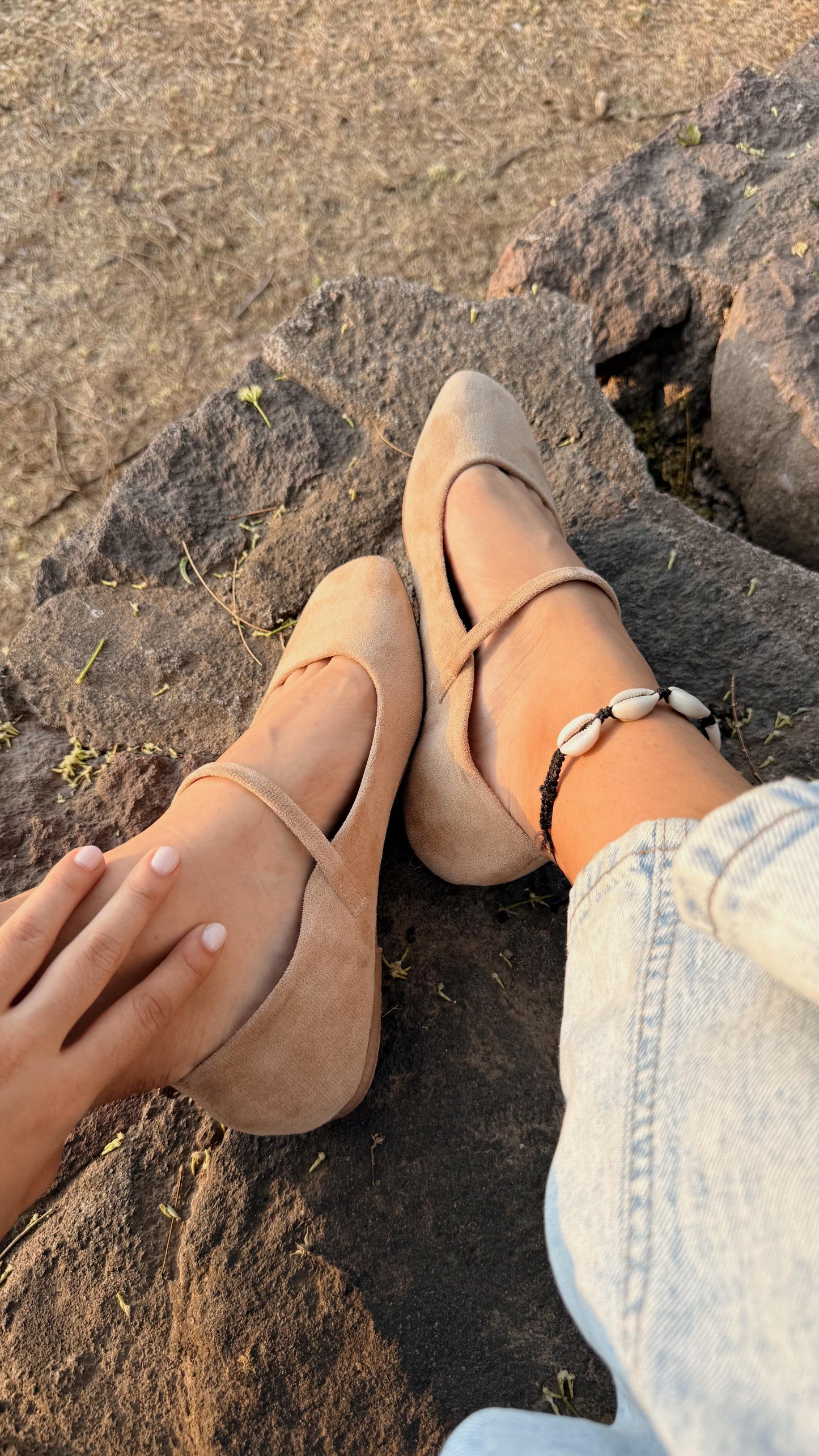 FLATS GAMUZA NUDE